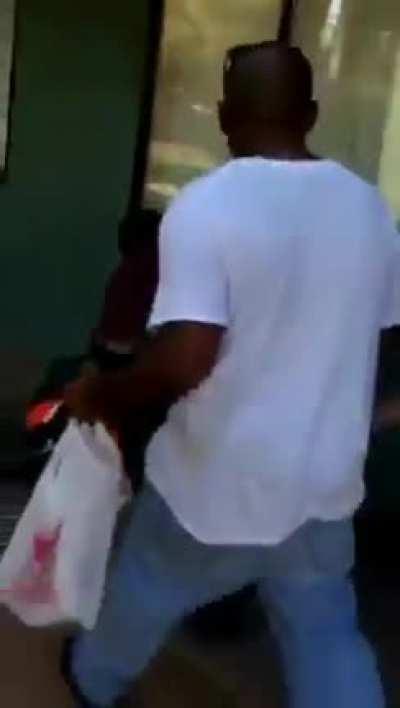 He got hit so hard his shirt changed colors