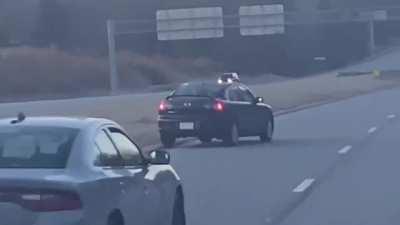 Road Rage Caught on Tape As Dumb White Van Runs Black Car Into the Grass, Cops Were There Thank Goodness!