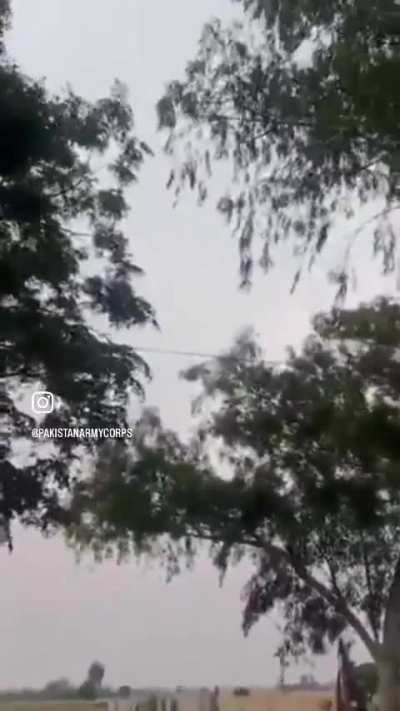 Pakistani villagers side by side with Pakistan army taking down an Israeli made, Indian Herop drone.