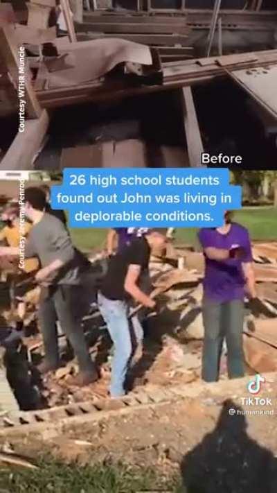 Vietnam veteran gets a new house from high schoolers