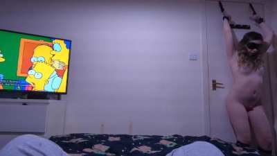 Ignored and left to cum while he watches TV🫠