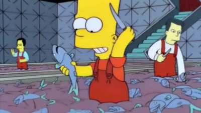 knife goes in, guts come out