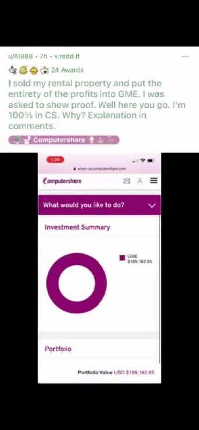 In the arms of a direct registered shareholder