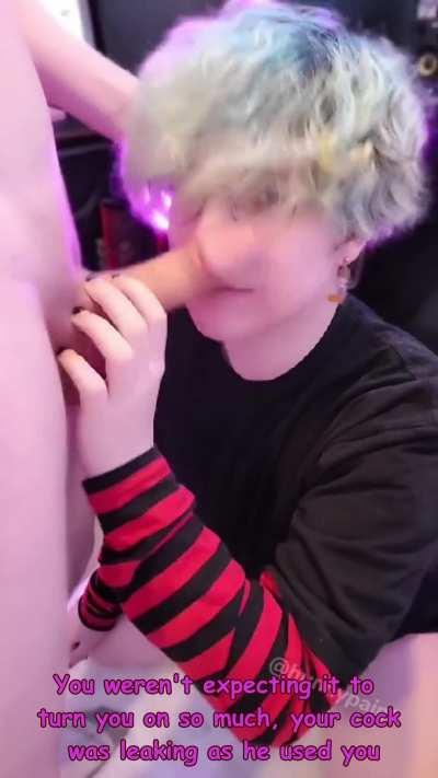 Still a virgin sissy, but with an addiction to sucking cock