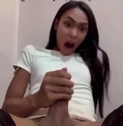 Accidently striped her own face!!