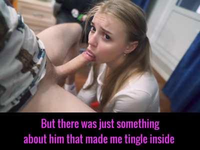 Cock Stroking Blowjob Caption Cum In Mouth Eye Contact Porn GIF by diphenhyd1