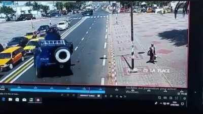 Police Vehicle Lost Control and Slams into Several Taxis