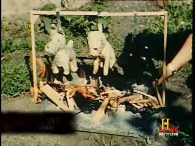 Filmed by a gallant German soldier home on leave from protecting Europe against Bolshevism, wonder what he did he mean by this bois 🤔