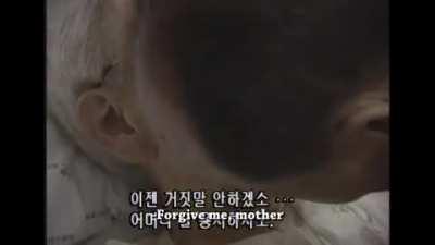 In 2000, A North Korean man met his mother in South Korea, whom he was separated from during the Korean war 50 years prior. They had only 30 minutes to spend time together before they were separated again.