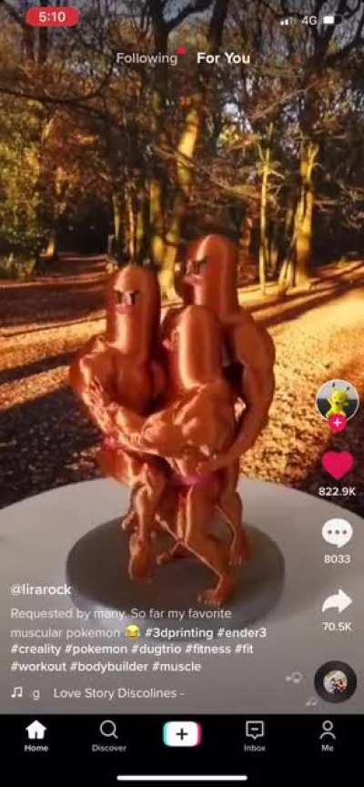 So these 3D printed muscular pokémon are hilarious...