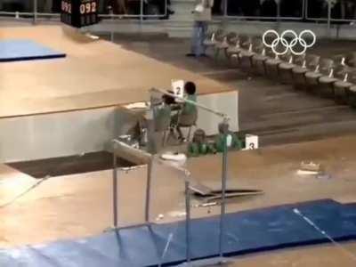 Olga Korbut in Munich 1972 Olympics.