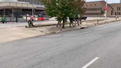 An Unknown Militia has already Descended On Downtown Louisville