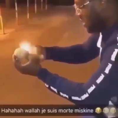 WCGW lighting a firework in your hand
