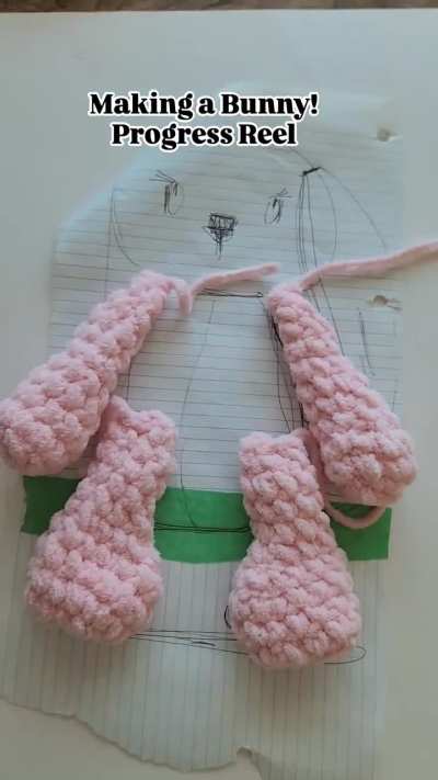 Here's an update on my lovey bunny! I'm really enjoying the yarn I chose – it's such a beautiful pink. Yarn - bernat blanket  colour - 161110 Tan Pink. Did you try it?
