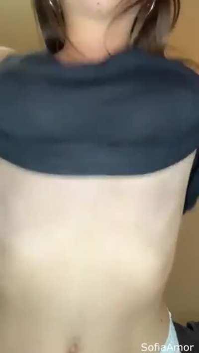 I love how my tits look through this shirt, what do you think?