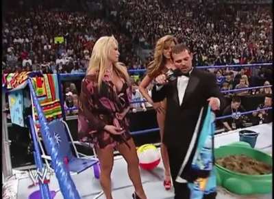 Torrie v Dawn v Sable v Miss Jackie in the 2004 Smackdown Summer Breakout bikini contest