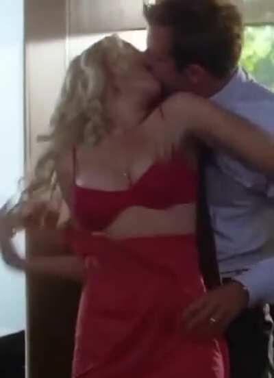 Scarlett Johansson squeezed