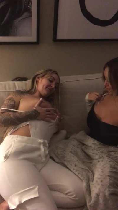 Amateur Kissing Lesbians Sensual Porn GIF by peterosar