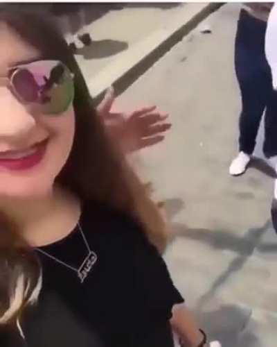 Just a girl filming herself