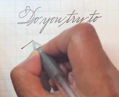 Writing with a gel pen