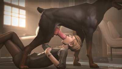 Victoria sucking her dogs big cock (Noname55 / lerico213)