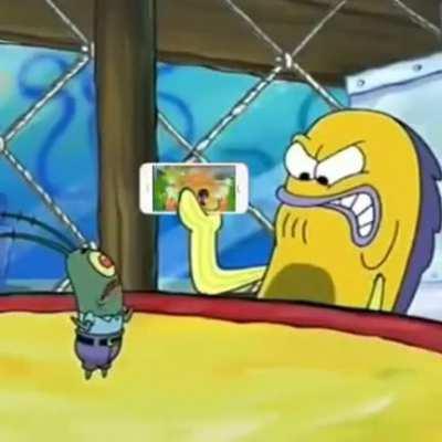 Squidward strikes again