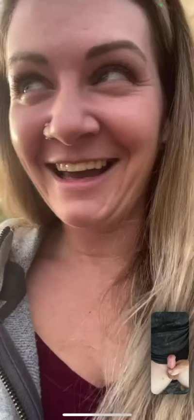 Cute MILF neglects her sons football practice to watch me beat my young meat on facetime