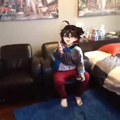 He really do be gaming