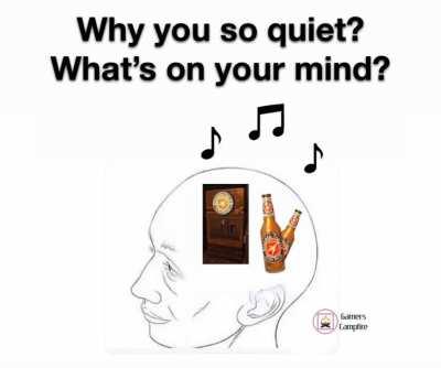 No thoughts. Head empty, except for Double Tap jingle ð¶