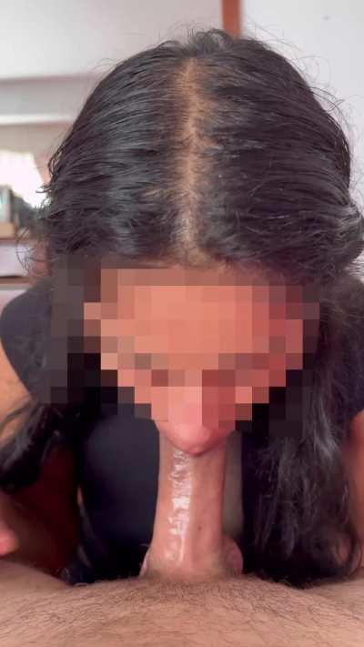 Always down to swallow cock, no matter the size