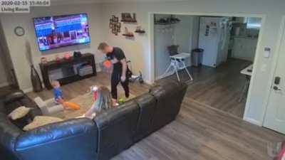 Baby Boy Trying Out Baseball........