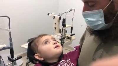 This incredible video of a 15 month old baby seeing his father for the very first time after a corneal transplant. The doctors and staff at the Pakistan Eye Bank Society in Karachi are doing some incredible work.