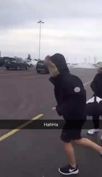 WWGW jumping head first into a snow bank