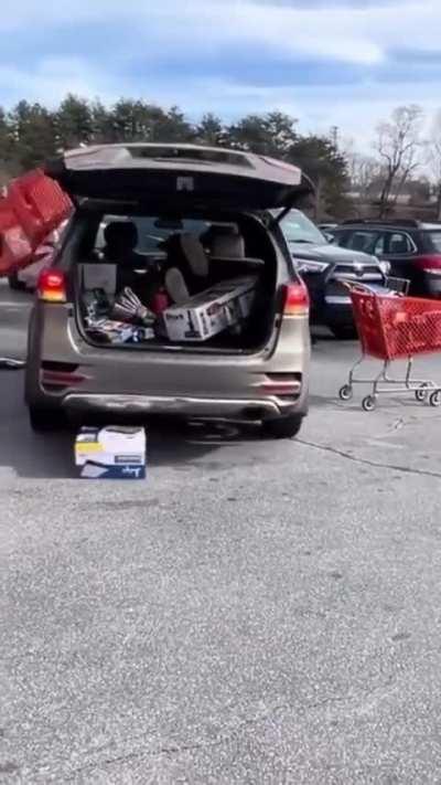 No shopping cart was hurt during filming of this video