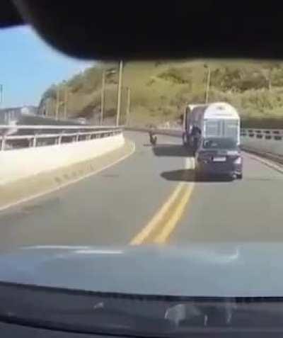 Biker head on collision