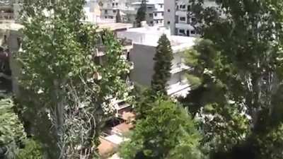 Casually dildoing herself while talking to her neighbour 