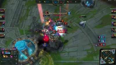 Perfect 1v5 LeBlanc Penta To Win The Game