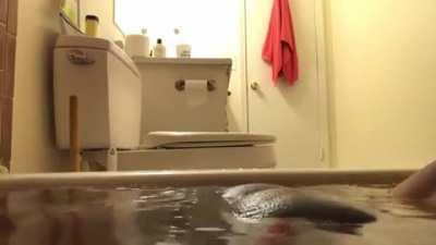 Drowning butt releases one final fart😢😭