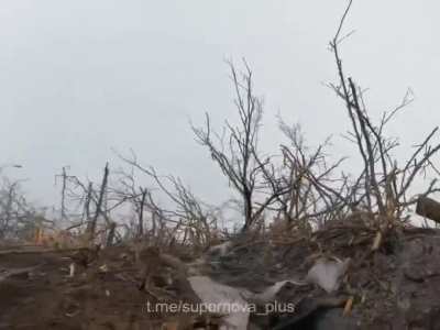 Ukraine: Ukrainian soldier shoots Russian soldier approaching Ukrainian trench.