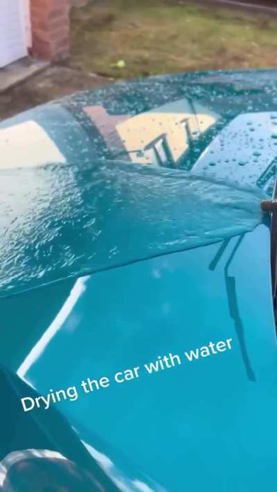 Cleaning off water with water