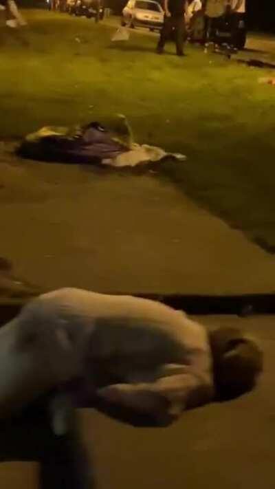 Yes, that’s the bride brawling in the meadow