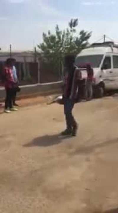 WCGW trying fancy kicks in a real fight.