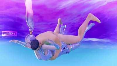 Fortnite Ariana falls into battle (wanksy)