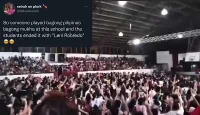 MSU Intramurals 2022. Someone played Unithieves song but the crowd countered it. The revolution is still strong!