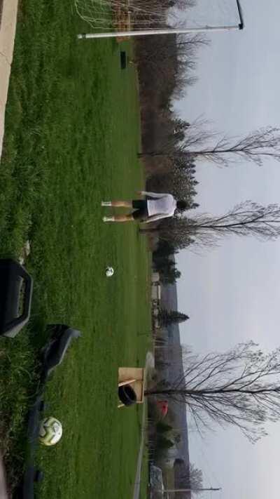 The trees are about 40 yards away and idk how tall maybe 100 feet or so