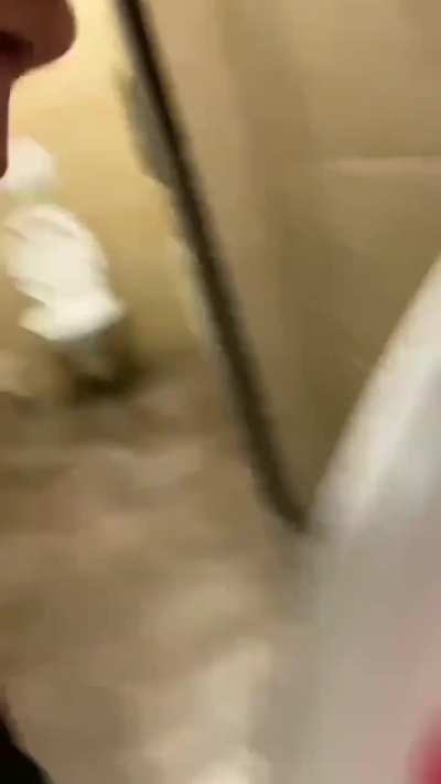 Kind man cleans bathroom for free