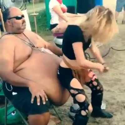 To give a lap dance.