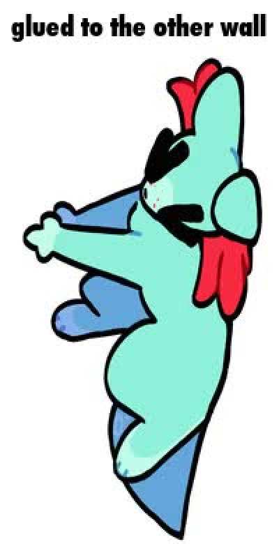 Ruffles how did you get stuck to the other wall?