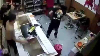 A Hot pot supper in China | (Right Table) What are you looking at? (Left Table) Looking at you ...