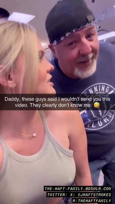 Daughter teases daddy with stranger